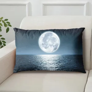 Internet-Famous Moon Pillow with Starry Night Scene, Single-Sided with Core, Pillowcase, Cushion Cover