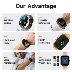 LAXASFIT 2025 Smart Watch Android IOS Bluetooth Talk Heart Rate Monitor Sleep Record Sports Smart Watch Men Women Gift