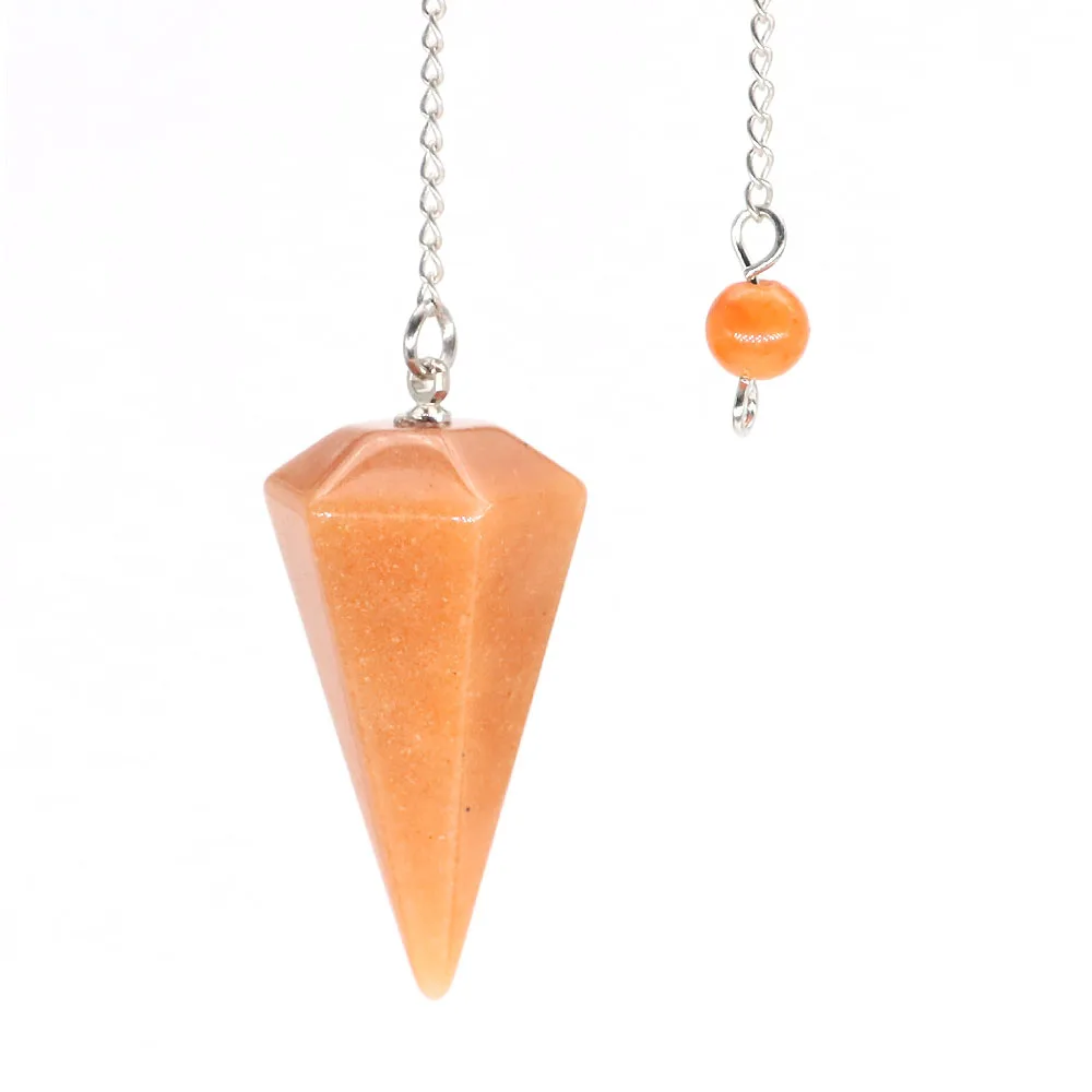 Natural Crystal Pendulums for Divination Dowsing Amethyst Pink Quartz Pendulum Reiki Healing Gem Stone Pendant Pendulos - الصورة 19