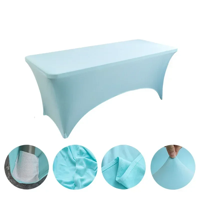 6FT 8FTSpandex Tablecloth High Stretch Wedding Hotel Birthday Table Cover for 4ft 5ft 6ft 8ft Folding Table Cocktail Tablecloth - Image 14
