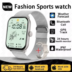 Global Version Watch 5 Men Women AMOLED Screen Heart Rate Bluetooth Call GPS Track Waterproof Sports Smart Watch For Android ios