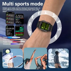 LAXASFIT 2026 Outdoor Sports Smart Watch Men's & Women's Fitness Tracker Heart Rate Monitor with LED Flashlight Smartwatch
