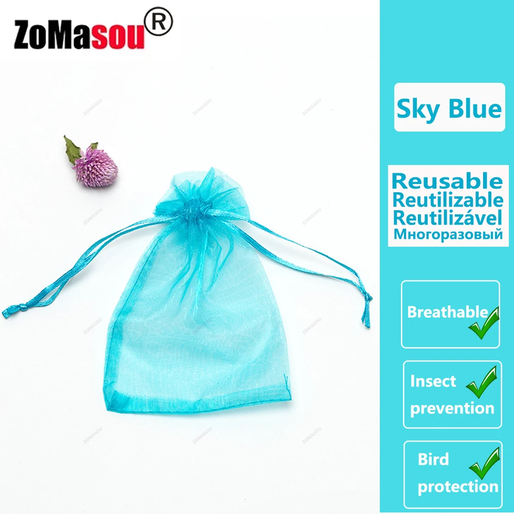 20-100PCS Vegetable Grapes Fruit Grow Bags Fruit Protection Bags Garden Anti-Bird Netting Mesh Bag Strawberry Bags Garden Tools - الصورة 8