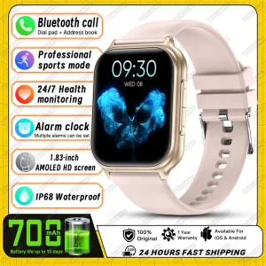 2026 New Smart Watch Outdoor Sports Fitness Men Women Heart Rate GPS Track IP68 Waterproof Bluetooth Call Smartwatch Fro Xiaomi