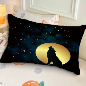 Aesthetic Moonlight Pattern Ins-style Rectangular Pillow | Single-Sided Sofa Pillowcase for Bedroom