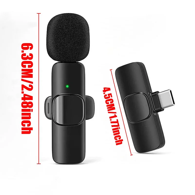Wireless Lavalier Lapel Microphone for iPhone, iPad, Mini Video Recording Mic for Interview Video Podcast Vlog Noise Reduction - الصورة 2