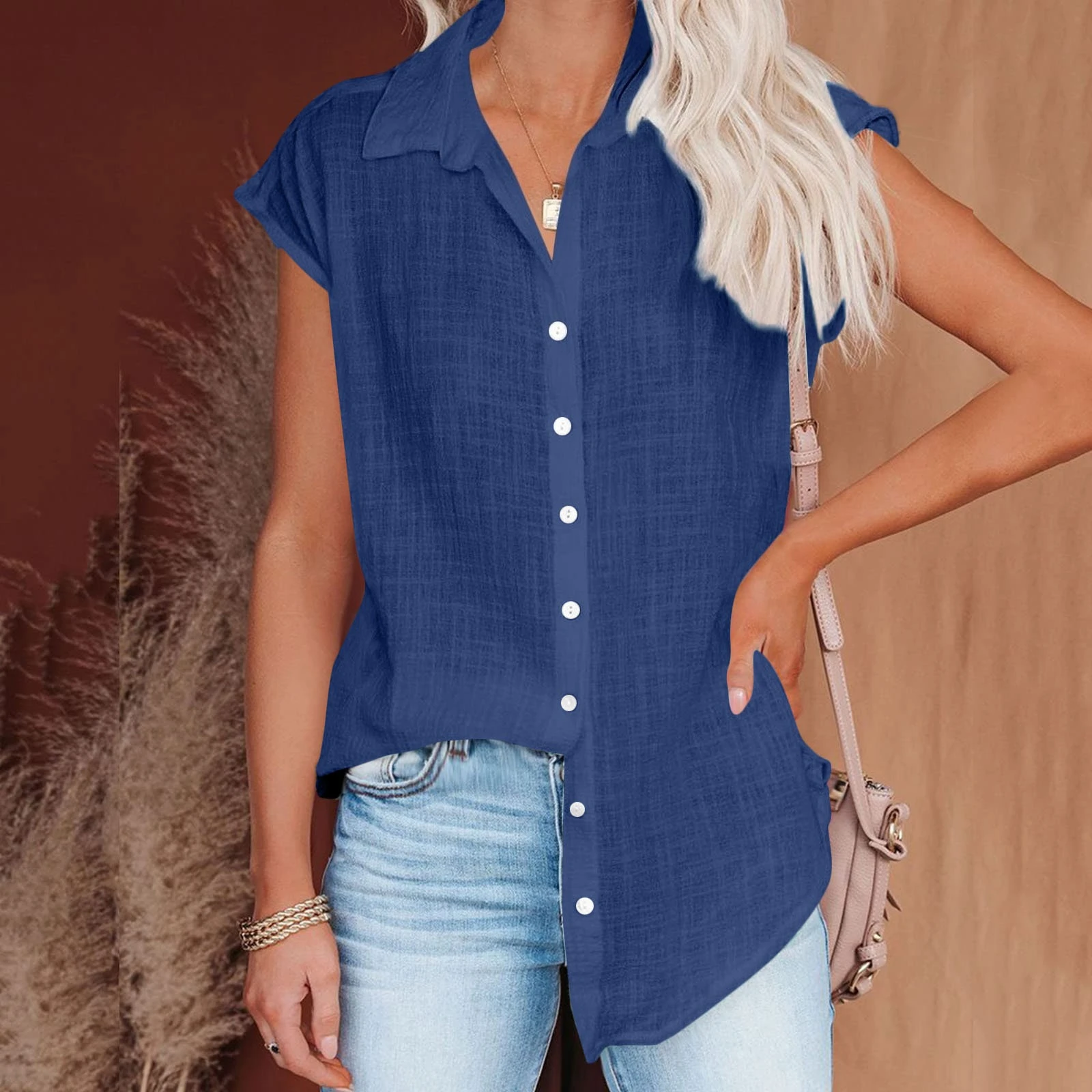 Summer Solid Cotton Linen Shirt Women's Clothing Casual Short Sleeve Tops Tee Ladies T-Shirts Blusas Thin Loose T Shirt Woman - Image 20