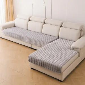 Flannel Sofa Cushion General Non-Slip Thickened Warm Living Room Sofa Backrest Cover Plush Plaid Seat Cushion Sofa Armrest Towel