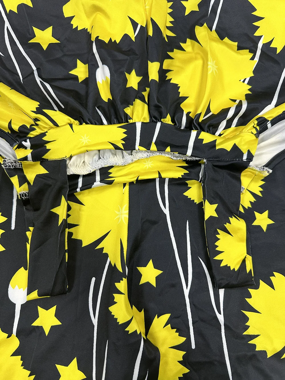 Loose casual lazy wind oversize print suspenders one-piece pants 2024 summer new straps broad leg one-piece pants woman - Image 4