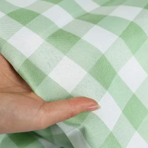 Tablecloth Round Green and White Table Cloth Plaid Table Cover for Party Camping Picnic Wedding Circle Tablecloth Diameter