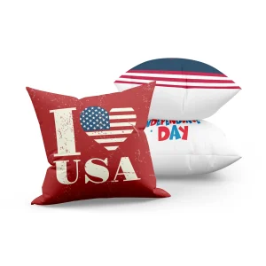 American Independence Day Series LOVE USA Printed Square Home Decoration Pillowcase Cojines Decorativos Para Sofá Akcesoria Kuch