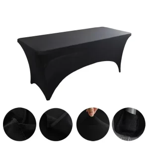 6FT 8FTSpandex Tablecloth High Stretch Wedding Hotel Birthday Table Cover for 4ft 5ft 6ft 8ft Folding Table Cocktail Tablecloth