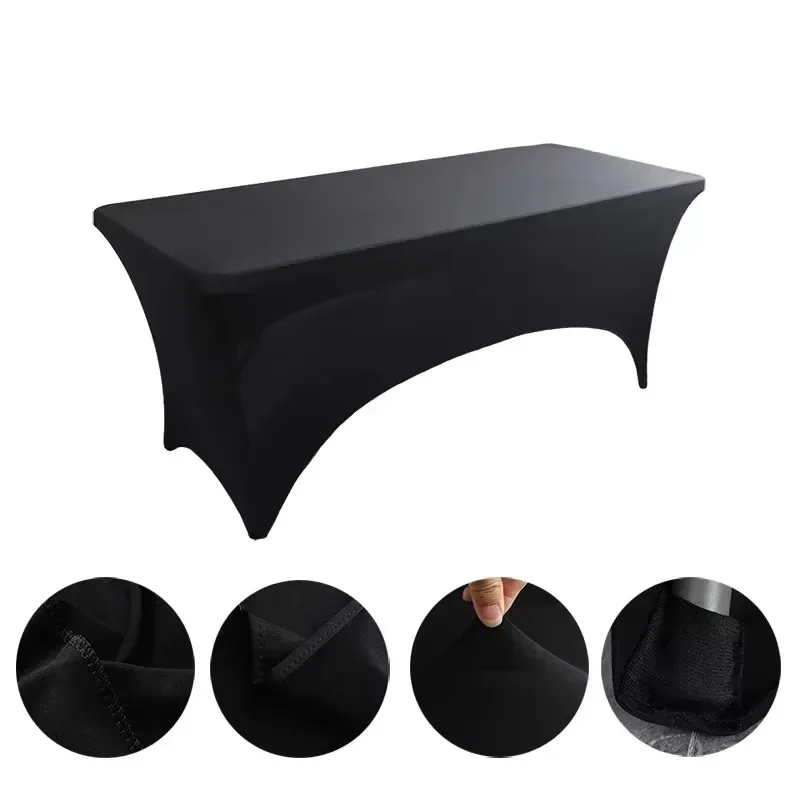 6FT 8FTSpandex Tablecloth High Stretch Wedding Hotel Birthday Table Cover for 4ft 5ft 6ft 8ft Folding Table Cocktail Tablecloth - Image 26