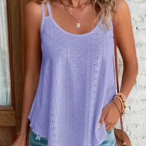 Large Big 5xl Women Leisure Simple Boho Camis Tops Women's Hollow Out Top Pullovers New Summer Casual Beach Shirts Clothing