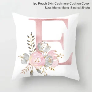 45x45cm Pink Letter Cushion Pillowcase Decorative Sofa Polyester