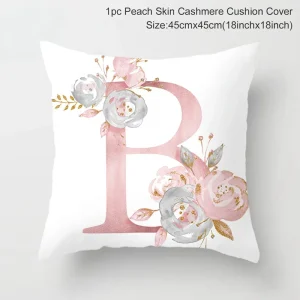 45x45cm Pink Letter Cushion Pillowcase Decorative Sofa Polyester