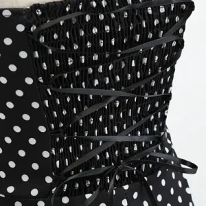 Women Polka Dot Print Summer Dress Sexy Retro White Halter Vintage Dress Robe Femme Pin Up Rockabilly Party Dress