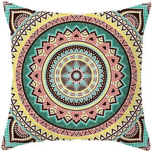 Mandala Print Square Pillowcase Home Decor Car Sofa Cushion Cover