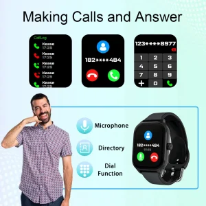 LAXASFIT 2026 New H9 Smartwatch Dial to Answer Calls Calorie Tracking Heart Rate Blood Oxygen Monitoring Bluetooth Smartwatch
