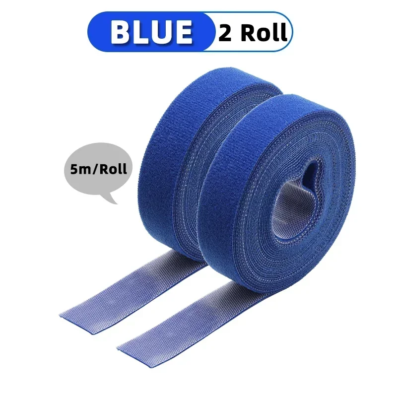 5m/roll Cable Ties Reusable Loop Bundle Self Adhesive Fastener Clip Wire Holder Management DIY Accessories Nylon Strap Organizer - الصورة 23