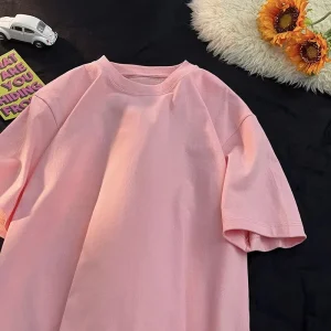 Summer 100% Pure Cotton Men's and Women's Casual Sports Loose Soft Short-sleeved O-neck Comfortable and Breathable T-shirt