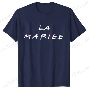 Team De La Mariée T-shirt French Evjf Futur Bride Tees Friends Single Farewell Bachelorette Party Tees Shirt for Women Clothing