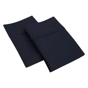 2pcs Solid Color Pillowcases (No Pillow Insert), Soft Brushed Microfiber Envelope Pillowcases, Machine Washable Wrinkle Free Bre