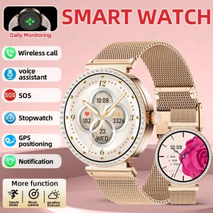 LIGE 1,27inch Smart Watch For Women Health Sport Lady Watch Luxury Heart Rate Sleep Monitor Waterproof Bluetooth Call Smartwatch