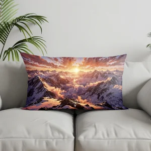 Home Decor Cherry Blossom Coastal Path Pillow Suitable For Sofa Bedroom Car Pillow Cover Cushion Rectangular Back Cushion
