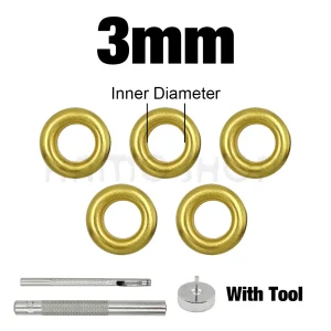 100set Gold Color Metal Eyelet Grommets With Eyelet Punch Die Tool Set For Leathercraft DIY Clothing Shoes Belt Bag Accessories