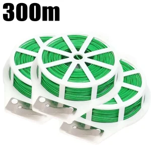 Garden Plant Twist Ties Reusable Flower Plant Climbing Cane Supports Strap Self-cutting Iron Wires Support Fixed Cable Tie Tools
