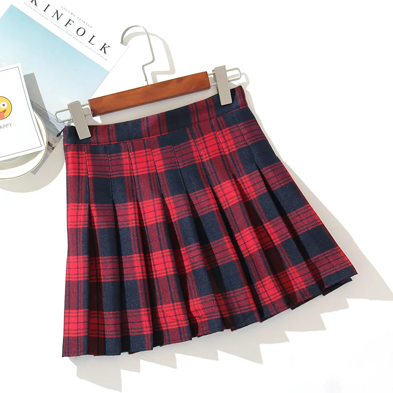 Plaid Women Mini Skirt Summer A-Line Female Pleated Casual High Waist Women Girls Short Streetwear Student Skirts - Image 2