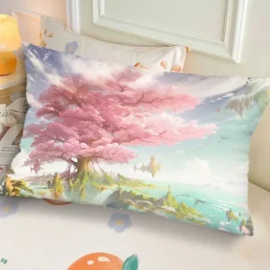 Ins-Style Ink Landscape Dormitory Pillow, Bedside Bedroom Pillow Gift, Nap Creative Living Room Sofa Cushion