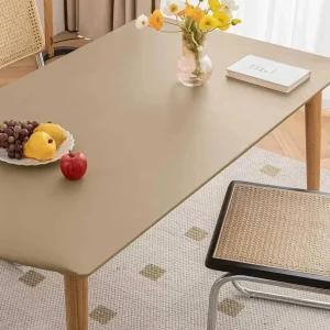 1PC Leather Elastic tablecloth Custom Square Round Table cover Waterproof dinning table cloth Protector Desk mat