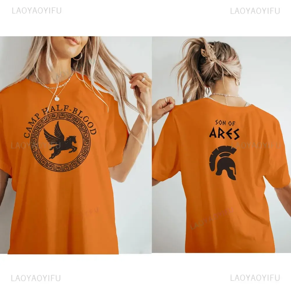 Classic Camp Half Blood Long Island Percy Jackson Son of Greek Tshirt Summer Woman Man High Quality Cotton Graphic T Shirts - الصورة 2
