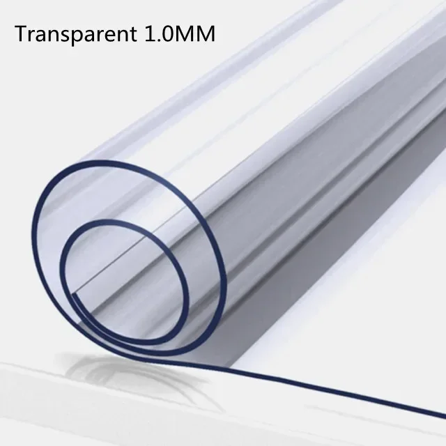PVC Transparent Tablecloth Waterproof Oil-proof Anti-scalding Soft Glass Rectangular Tablecloth Kitchen Table Mat Table Cover - الصورة 9