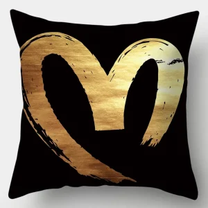Home Decor Gold Patterned Decorative Digital Print Pillowcases Pattern Cushion Cover Suitable for Sofa Bedroom Car Pillow Cover