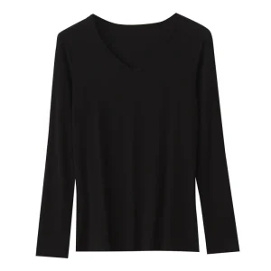 SuyaDream Women Knitted T Shirt Silk Viscose Blend Long Sleeves Solid Basic Cozy Tee 2026 Spring Summer Ribs Top Pink Blue