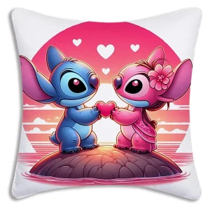 Hot Cartoon Anime S-Stitchs Pillow Covers Cartoon Sofa Decorative Home Double-sided Printing Short Plush Cute Cushion Cover