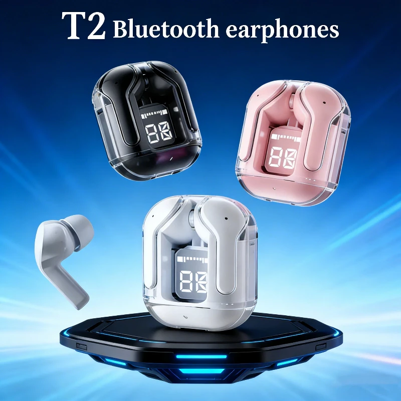 Original T2 Bluetooth headset wireless Bluetooth headset HIFI sound quality headset apply to smartphones - Image 2