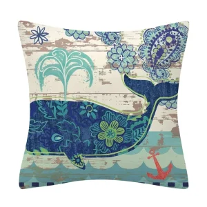 Marine Animal Decorative Pillowcase Sofa Cushion Sea Turtle Shell Cushion Home Decorative Pillowcase