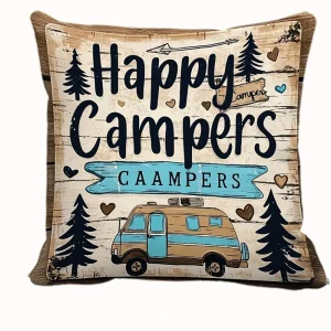 Campers' Paradise: Unique Decorative Pillow Covers with RV and Nature Designs Sofa cushion cover home room decoration