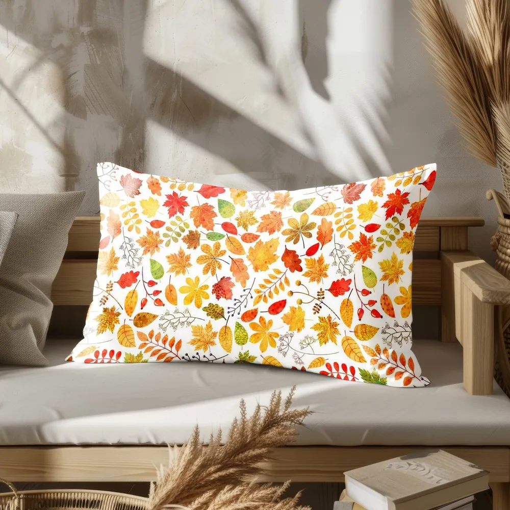 Home Decor Colorful Floral Pattern Pillow Covers Suitable For Sofa Bedroom Car Pillow Cover Cushion Rectangular Back Cushion - Image 4