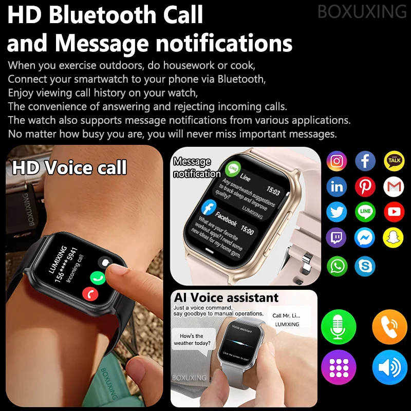 2026 New Smart Watch Outdoor Sports Fitness Men Women Heart Rate GPS Track IP68 Waterproof Bluetooth Call Smartwatch Fro Xiaomi - Image 5