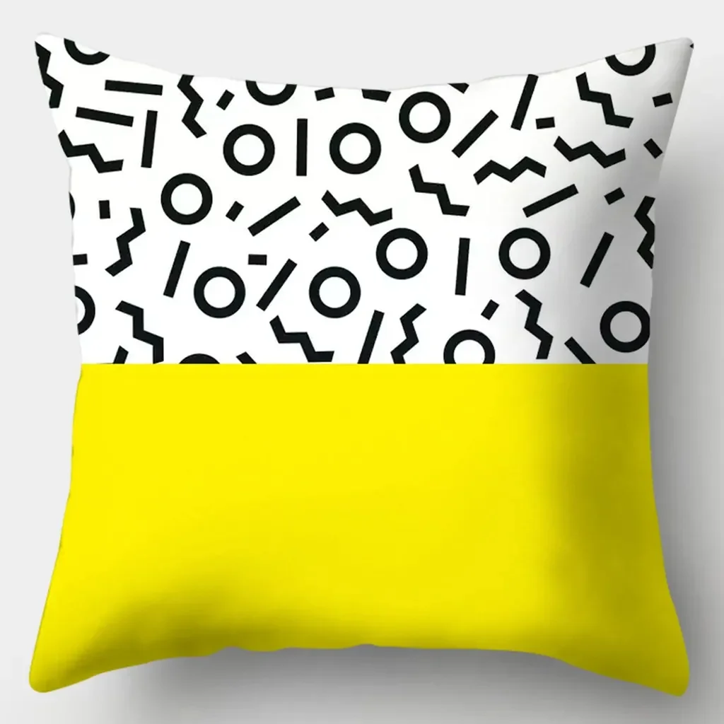 Yellow series Pillowcase 45cmX45cm Square Sofa Pillow Cover Creative Sun Flower Cushion - الصورة 25