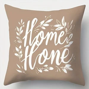 Rustic Charm Throw Pillow Cover: Cotton Flowers, Vintage Truck and Home Blessing Words, Sofa Cushion Cover, Bedroom Room Decor