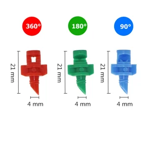 100Pcs 90°180°360° Male Thread Refraction Micro Nozzles Garden Greenhouse Drip Irrigation Sprinkler Atomized Sprayer Watering
