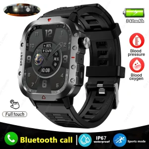 New Military GPS Smart Watch Men Flashlight Health Monitor Waterproof Outdoor Sports Fitness Bluetooth Call Smartwatch Men Women