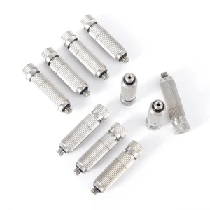 50Pcs High Pressure Garden Water Misting Nozzles With Filter Inside 0.1mm~0.5mm For Patio Garden Agriculture Cooling Humidify