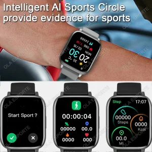 2025 Smart Watch Men Women GPS HD Touch Screen Blood Pressure Monitor Sports Watches Bluetooth Call Fitness Digital Smartwatch